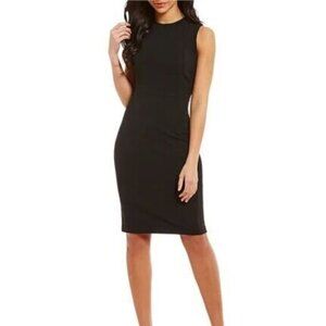 Calvin Klein Black Princess Seam Sheath Dress